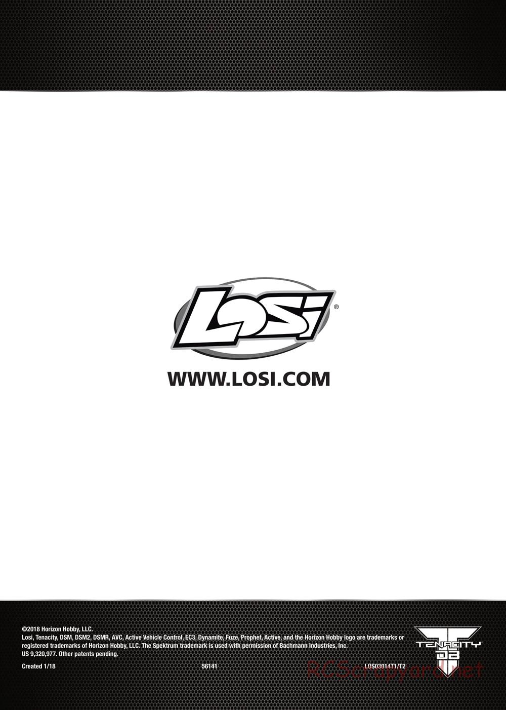 Team Losi - Tenacity-DB - Manual - Page 16