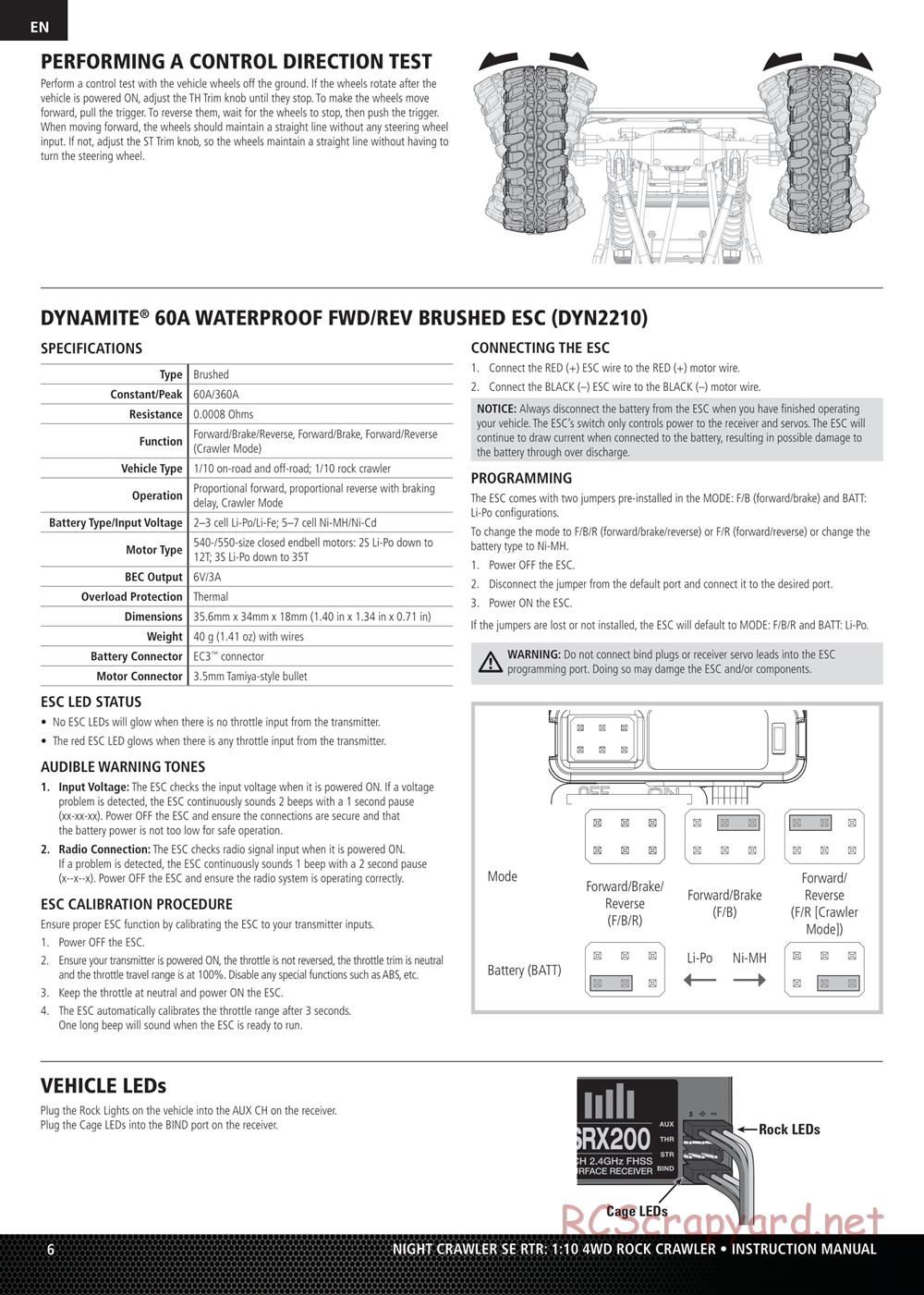 Team Losi - Night Crawler SE - Manual - Page 6