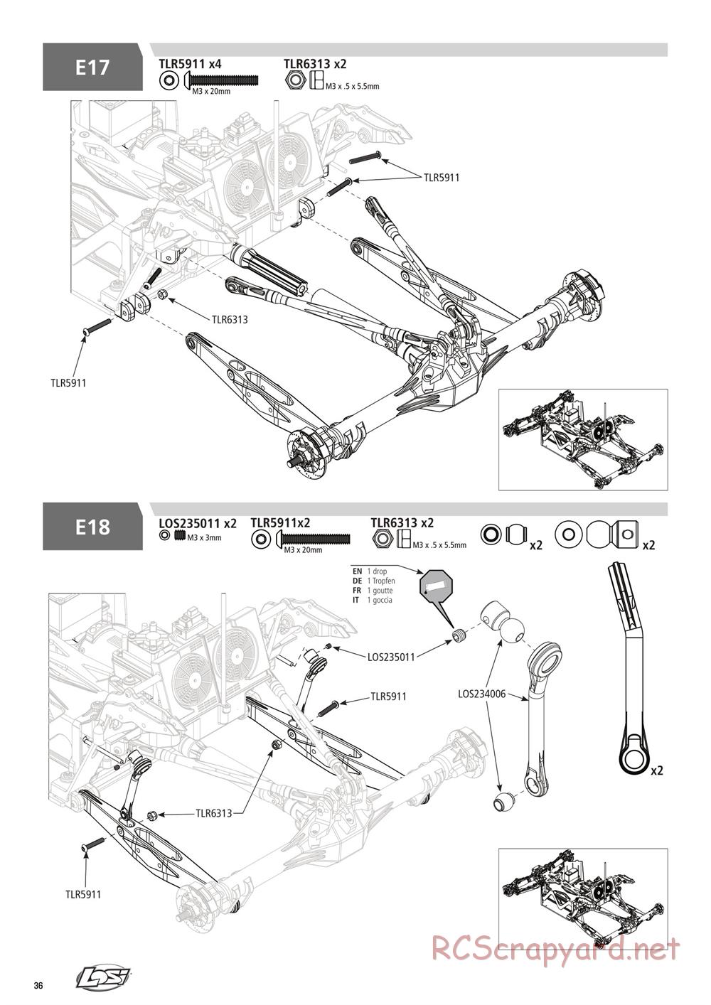 Team Losi - Rock Rey - Rock Racer Kit - Manual - Page 36