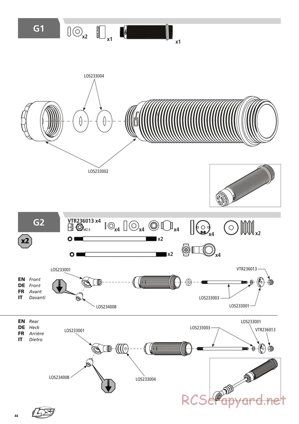 Team Losi - Rock Rey - Rock Racer Kit - Manual - Page 44