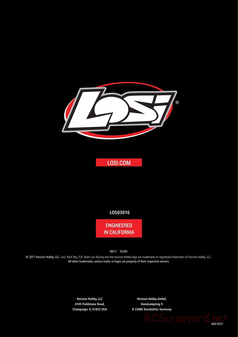 Team Losi - Rock Rey - Rock Racer Kit - Manual - Page 64