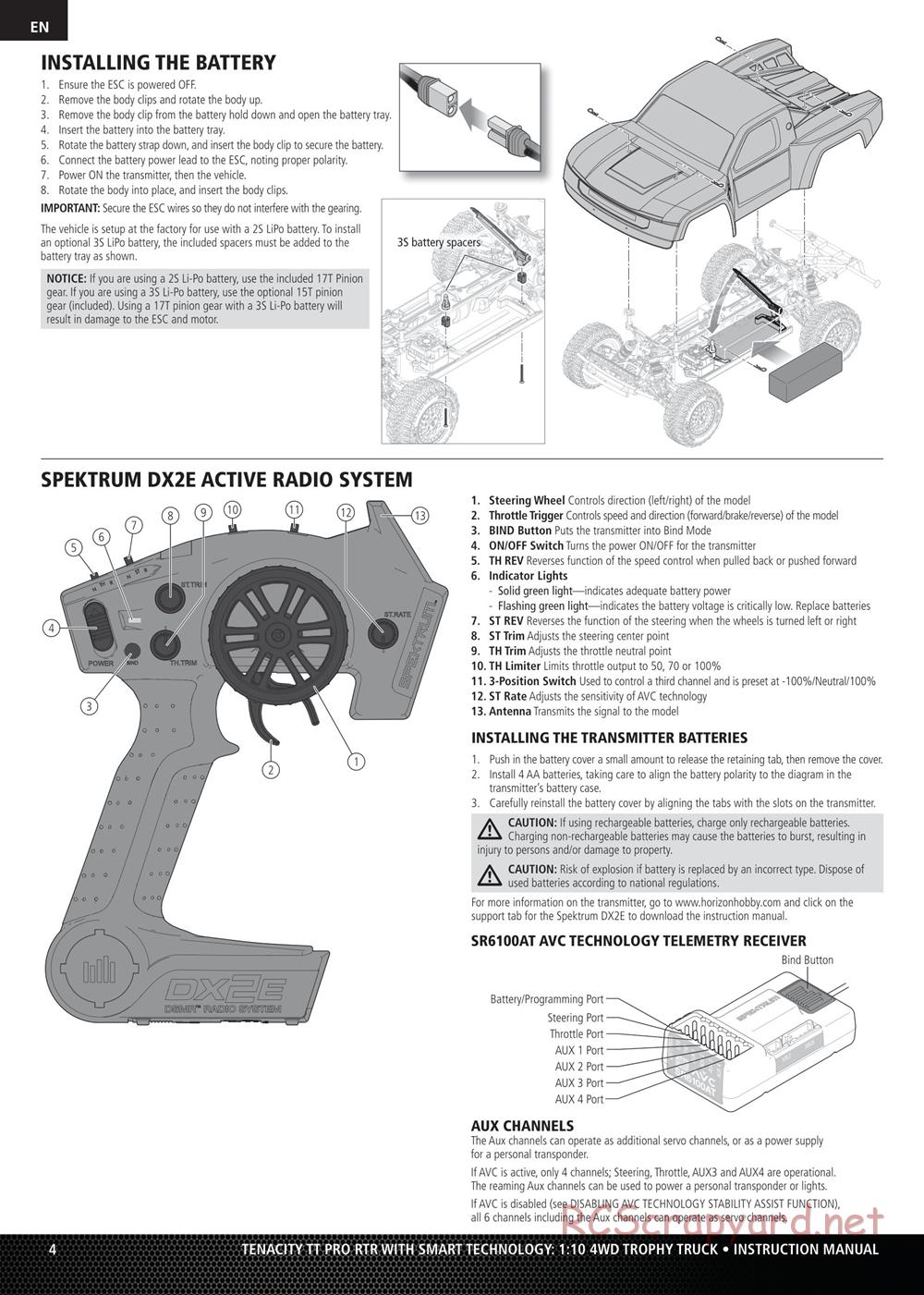 Team Losi - Tenacity-TT Pro - Manual - Page 4