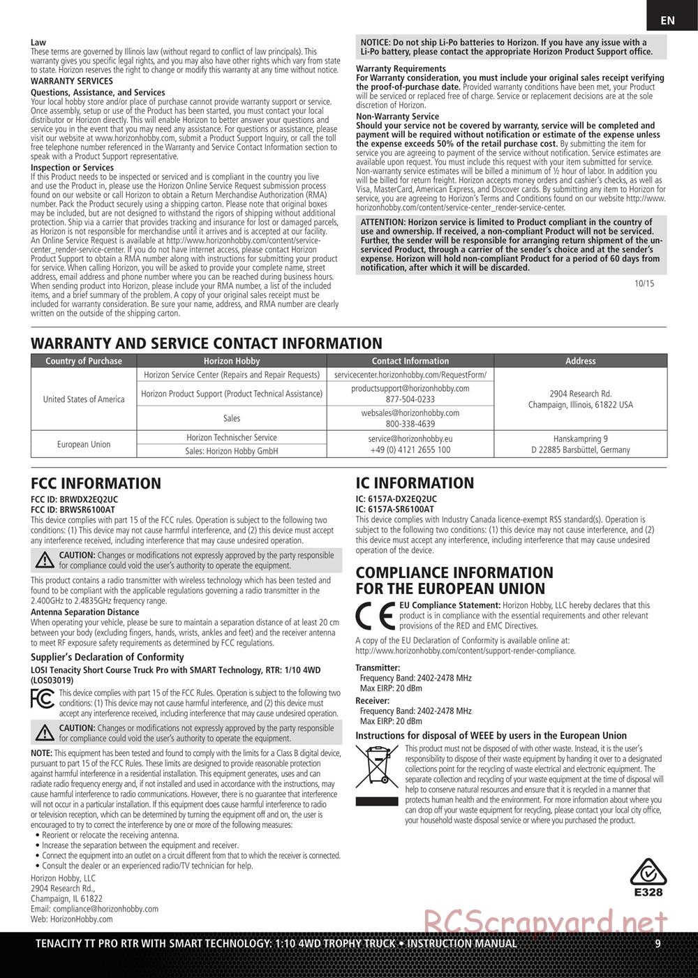 Team Losi - Tenacity-TT Pro - Manual - Page 9