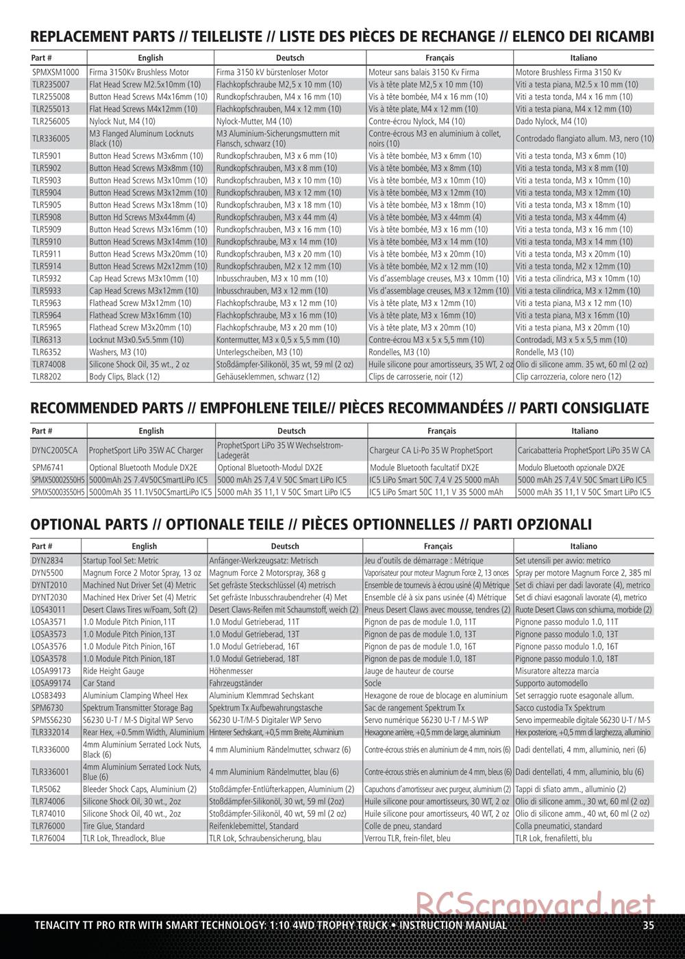 Team Losi - Tenacity-TT Pro - Manual - Page 11