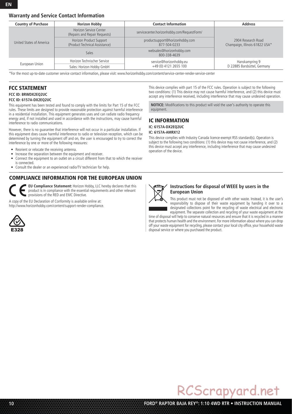 Team Losi - Baja Rey - Manual - Page 10