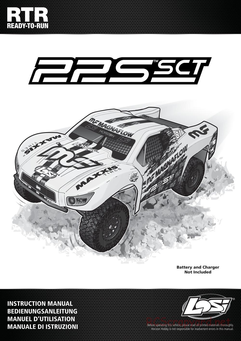 Team Losi - 22S SCT - Manual - Page 1