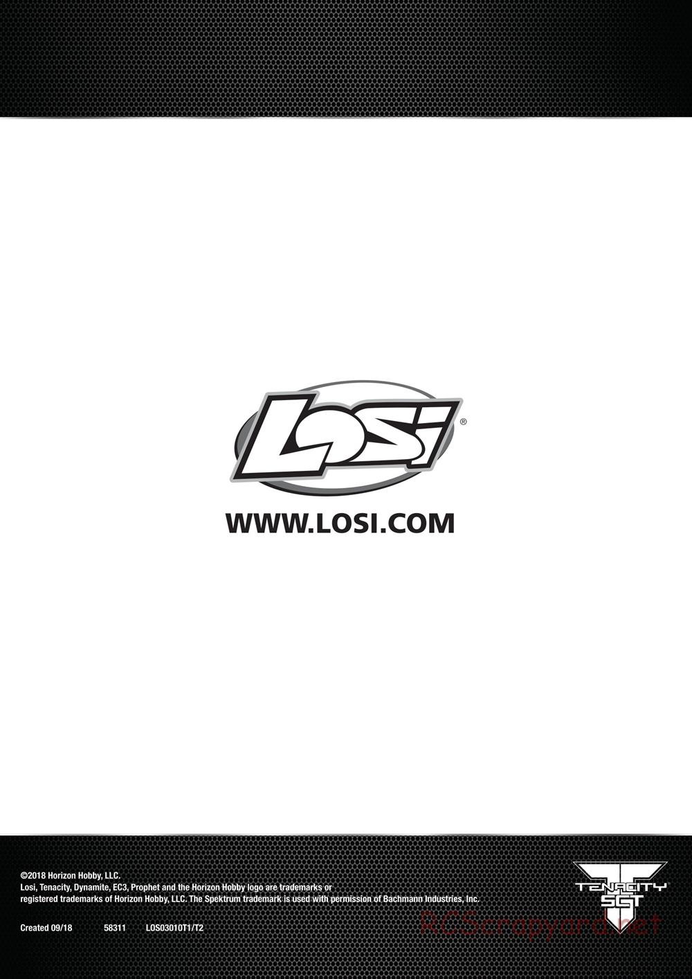 Team Losi - Tenacity-SCT - Manual - Page 17