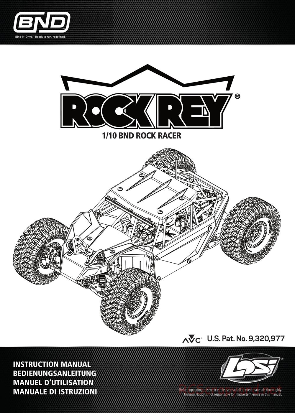 Team Losi - Rock Rey - Rock Racer BND - Manual - Page 1