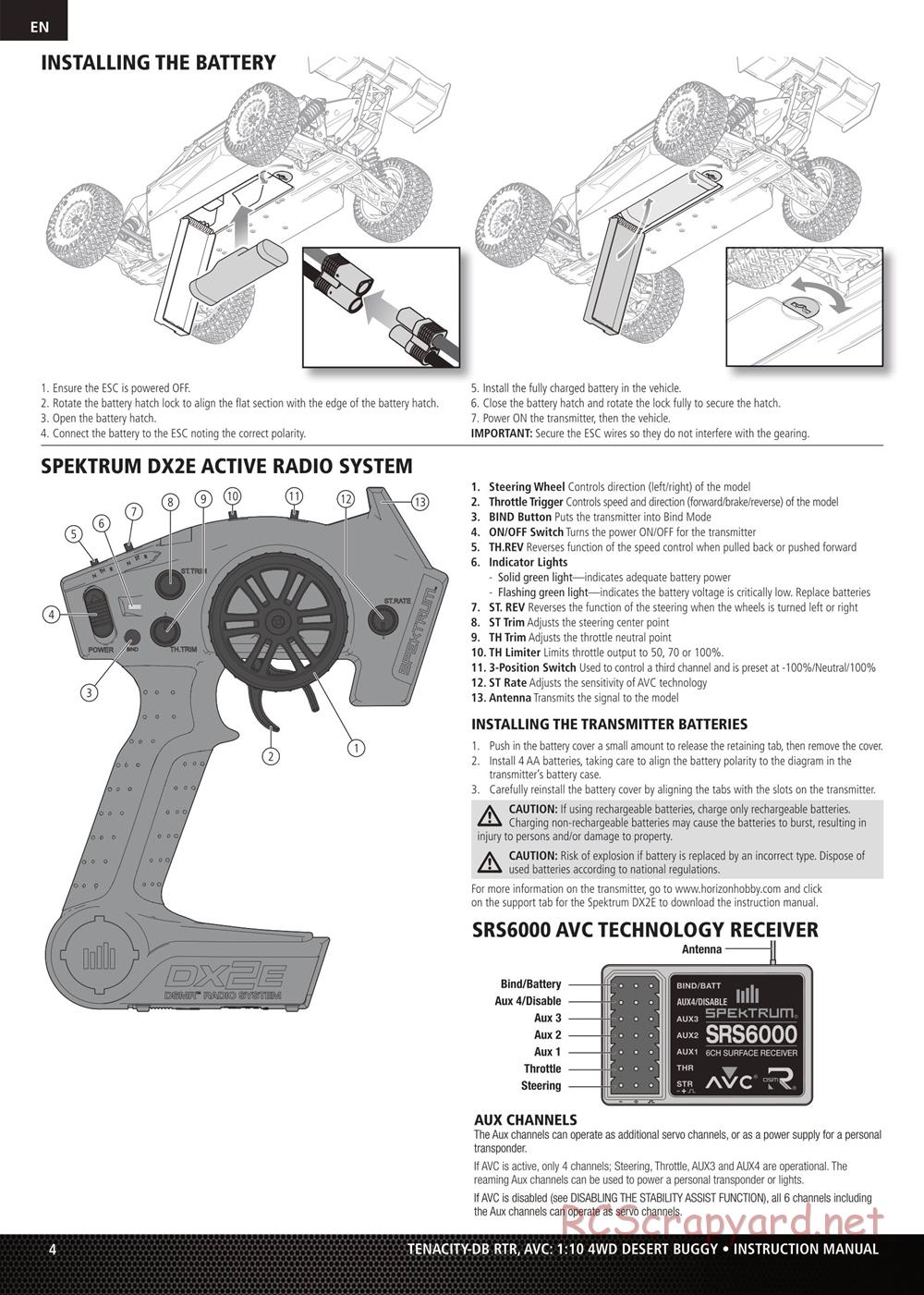 Team Losi - Tenacity-DB Pro - Manual - Page 4