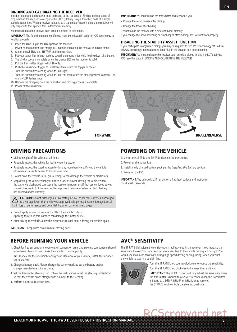 Team Losi - Tenacity-DB Pro - Manual - Page 5