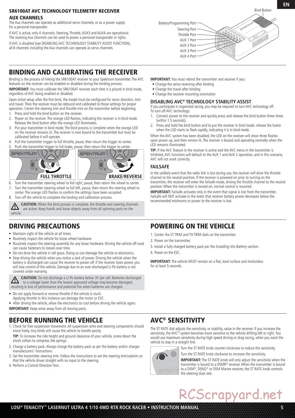 Team Losi - Lasernut U4 Rock Racer - Manual - Page 5