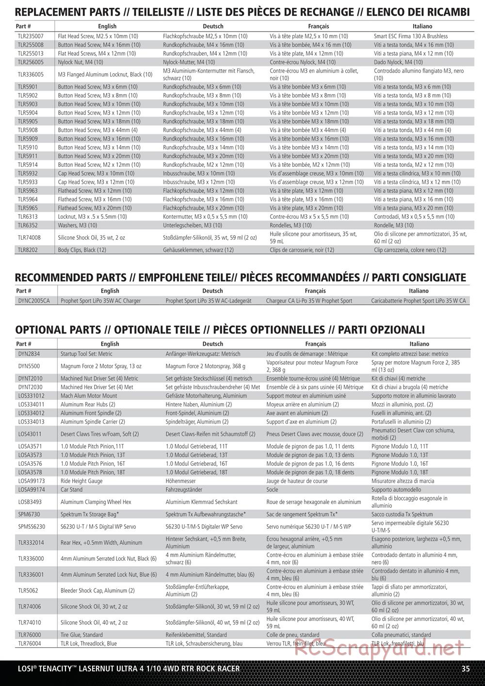 Team Losi - Lasernut U4 Rock Racer - Manual - Page 11