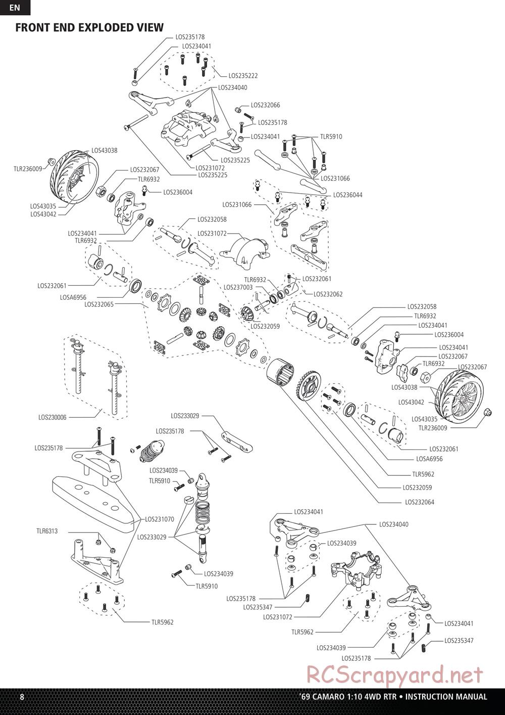 Team Losi - 1969 Chevy Camaro V100 AWD - Manual - Page 8