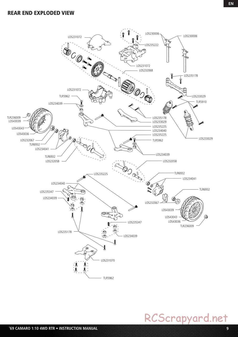 Team Losi - 1969 Chevy Camaro V100 AWD - Manual - Page 9