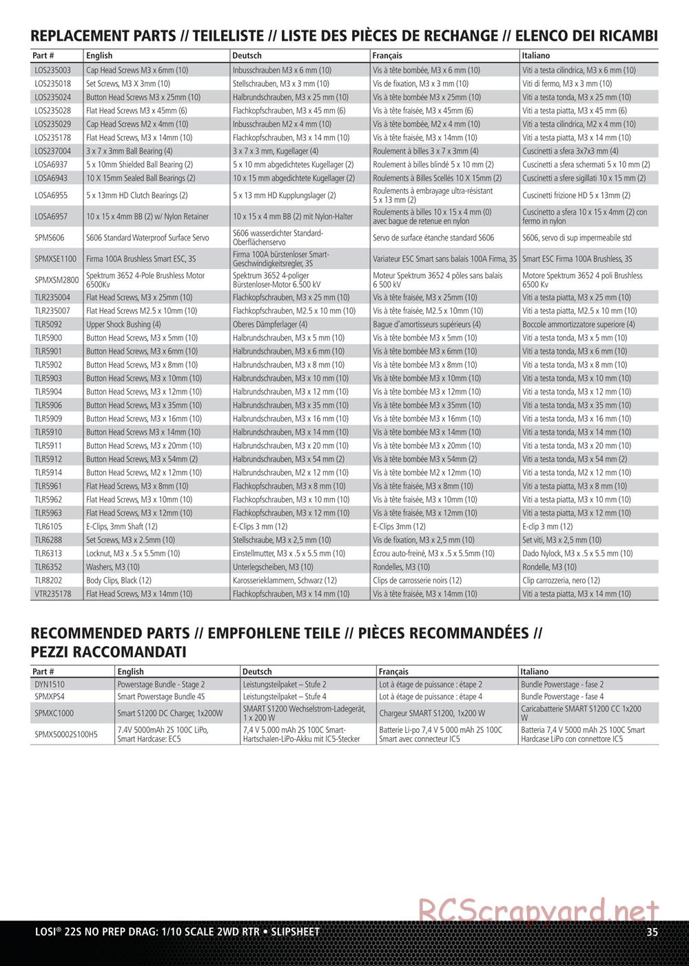 Team Losi - 22S - 69 Camaro Drag Car - Manual - Page 7