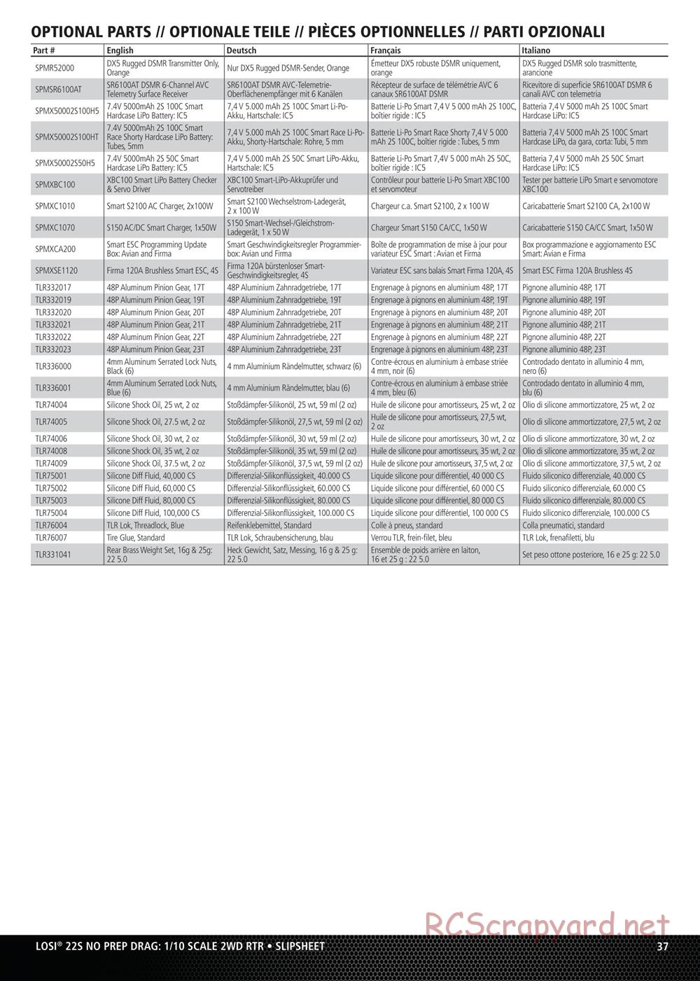 Team Losi - 22S - 69 Camaro Drag Car - Manual - Page 9