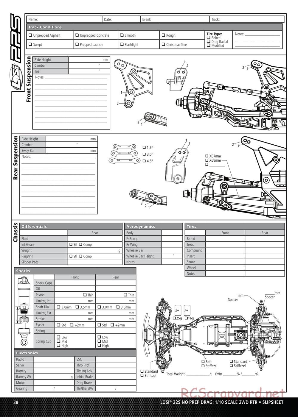 Team Losi - 22S - 69 Camaro Drag Car - Manual - Page 10