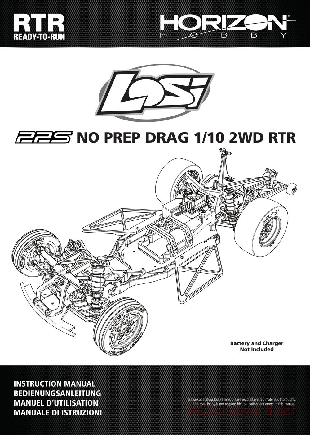 Team Losi - 22S - 69 Camaro Drag Car - Manual - Page 1
