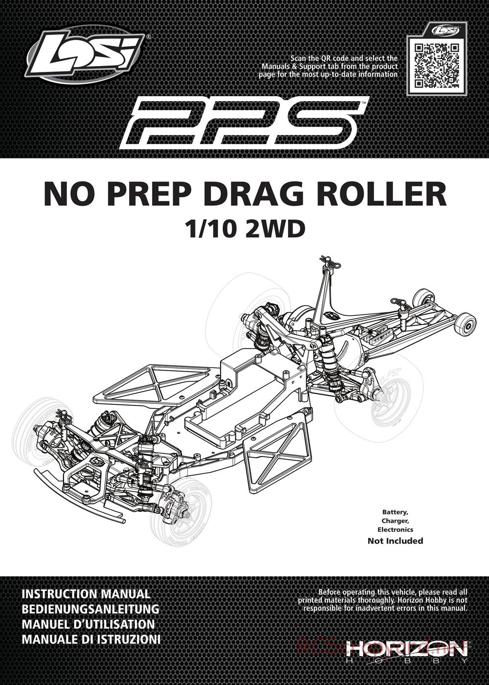 Team Losi - No Prep Drag Roller - Manual - Page 1