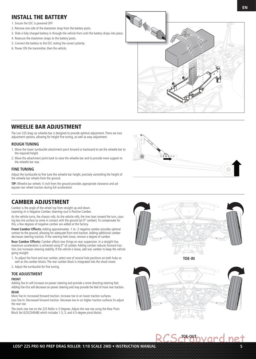 Team Losi - No Prep Drag Roller - Manual - Page 5