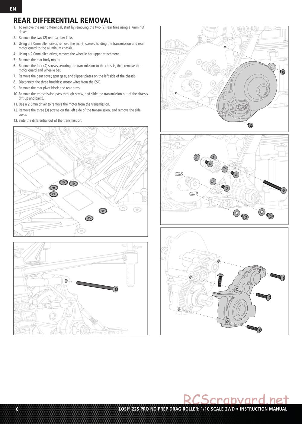 Team Losi - No Prep Drag Roller - Manual - Page 6