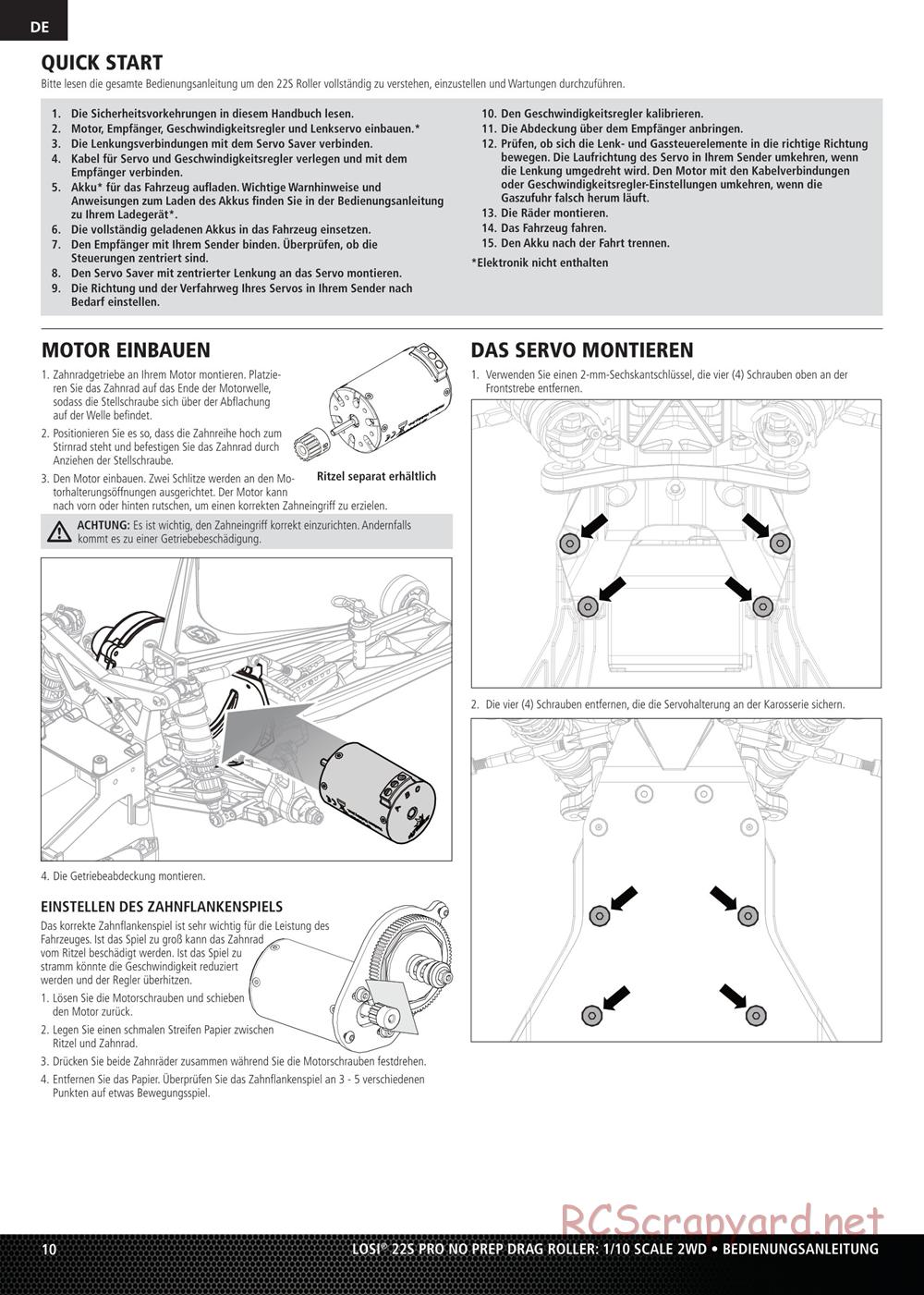 Team Losi - No Prep Drag Roller - Manual - Page 10