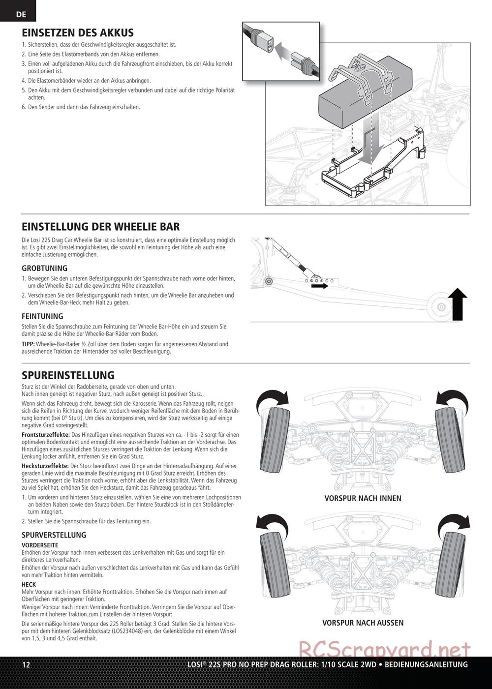 Team Losi - No Prep Drag Roller - Manual - Page 12