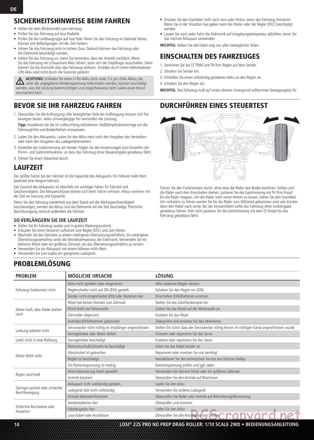 Team Losi - No Prep Drag Roller - Manual - Page 14