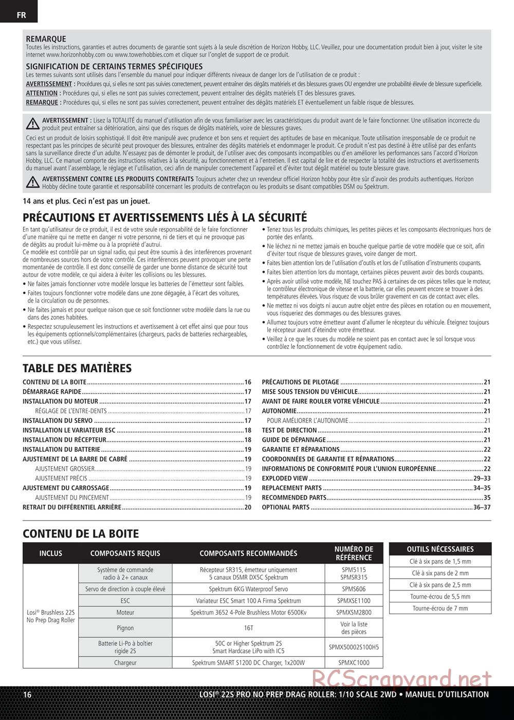 Team Losi - No Prep Drag Roller - Manual - Page 16