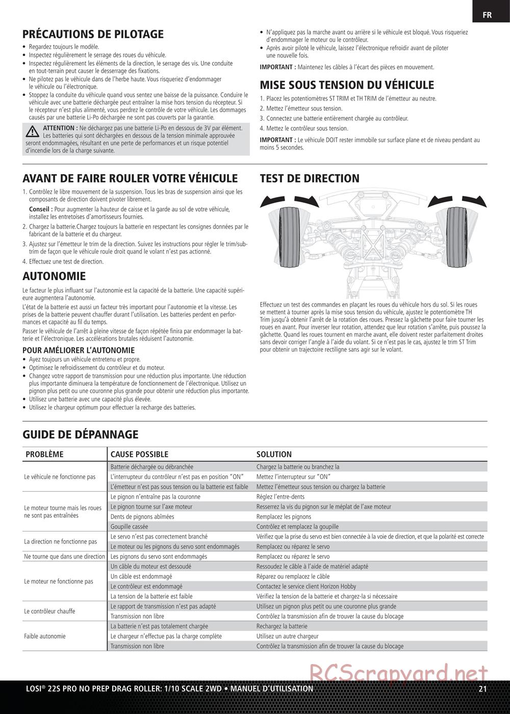 Team Losi - No Prep Drag Roller - Manual - Page 21
