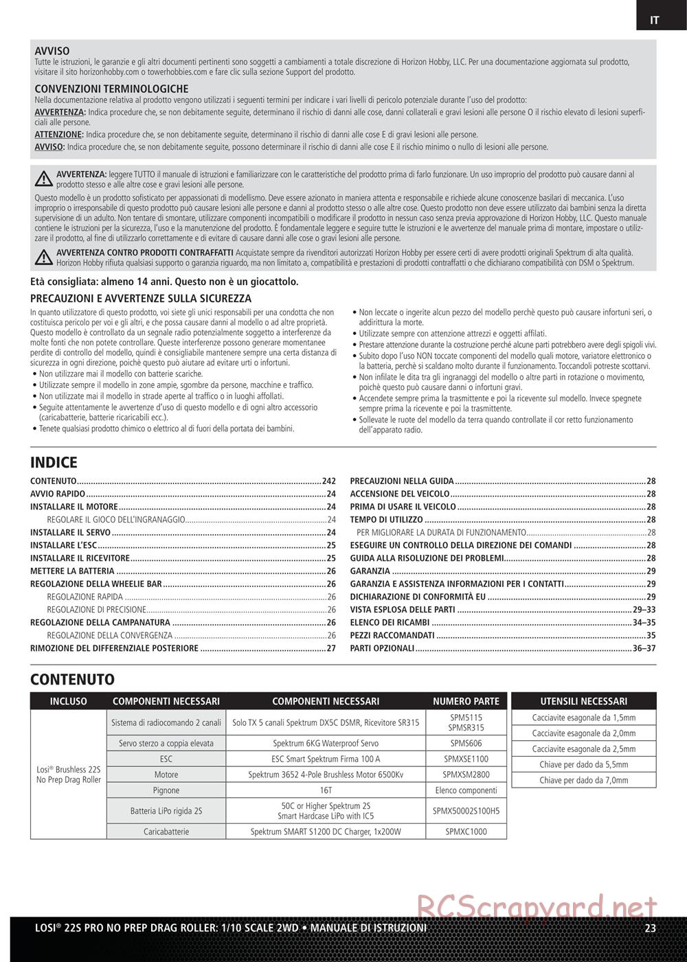 Team Losi - No Prep Drag Roller - Manual - Page 23