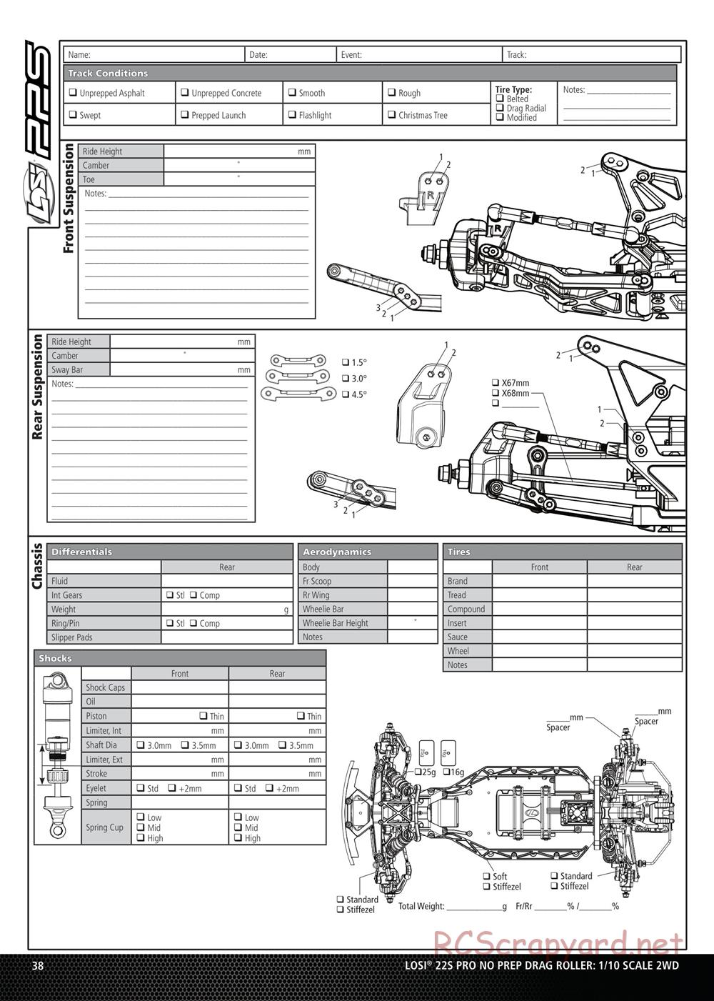 Team Losi - No Prep Drag Roller - Manual - Page 38