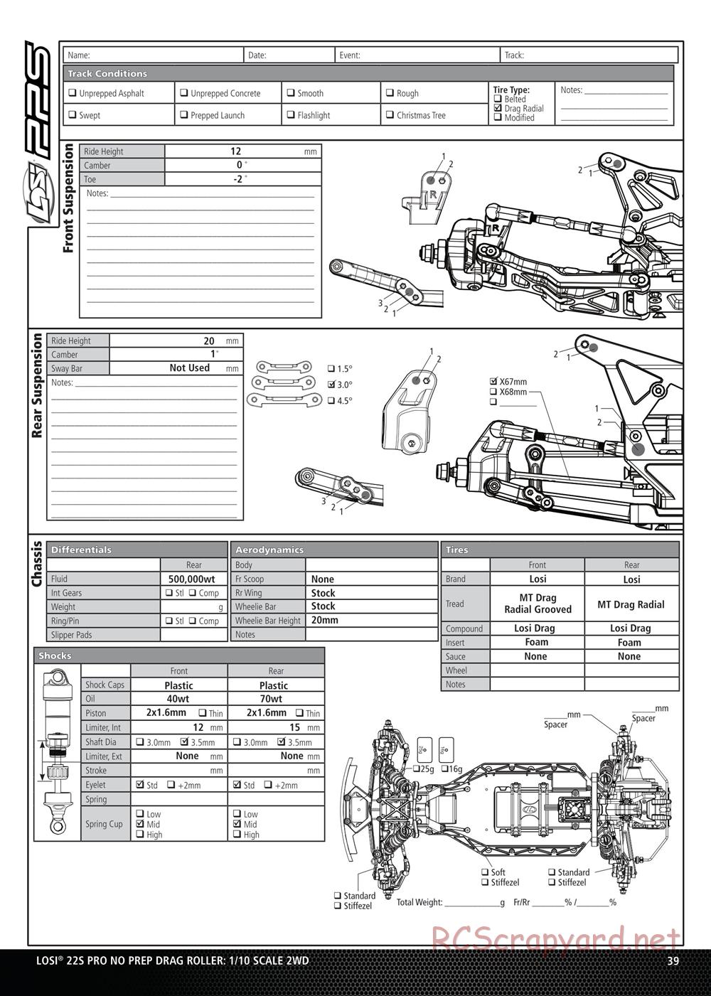 Team Losi - No Prep Drag Roller - Manual - Page 39
