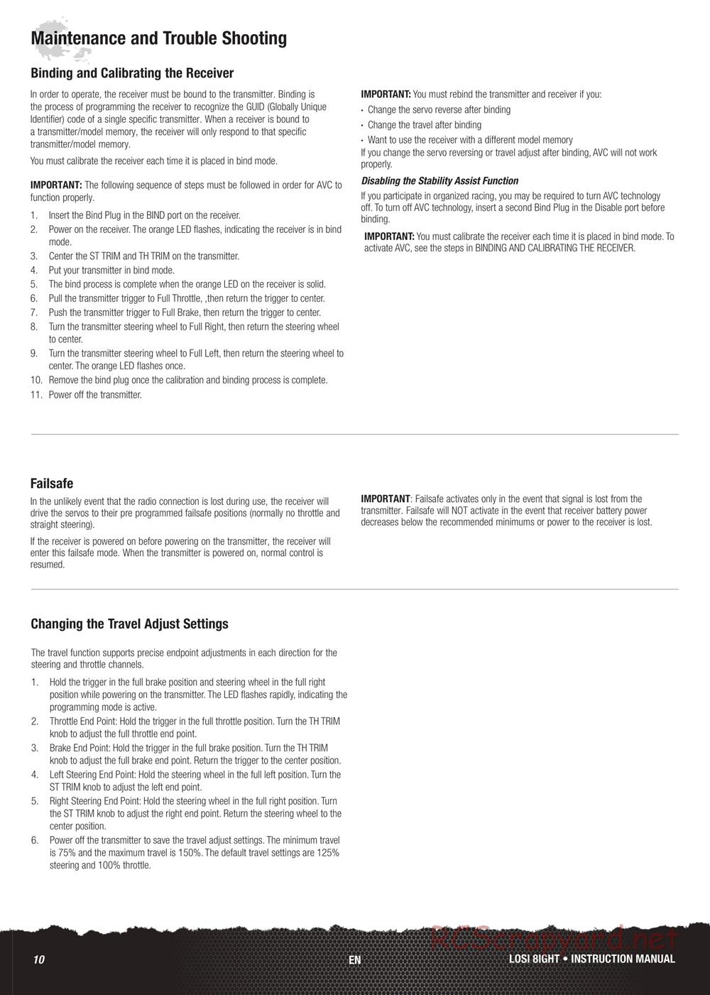 Team Losi - 8ight - Manual - Page 10