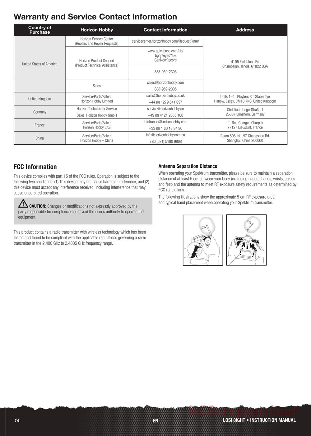 Team Losi - 8ight - Manual - Page 14