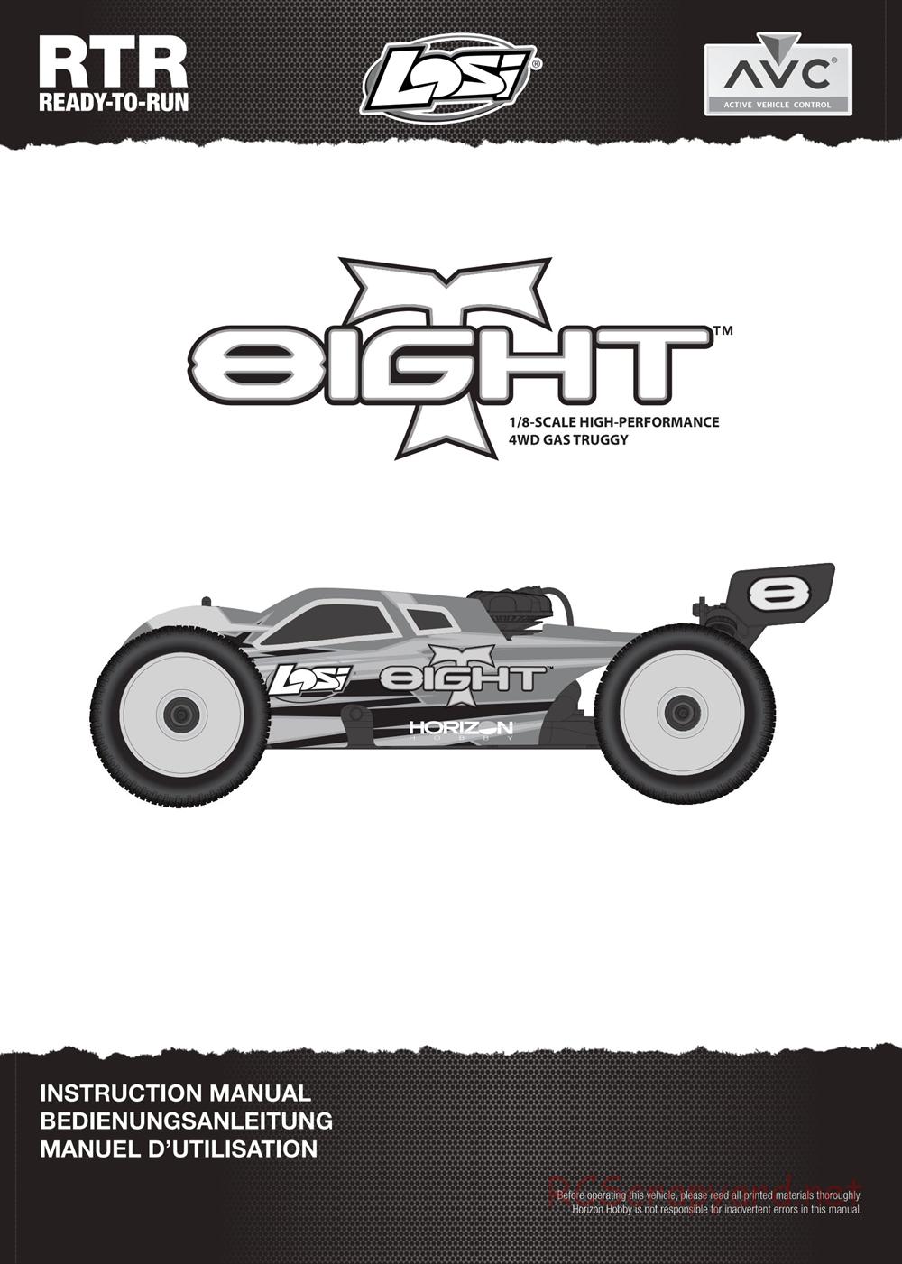 Team Losi - 8ight-T 3.0 Race - Manual - Page 1