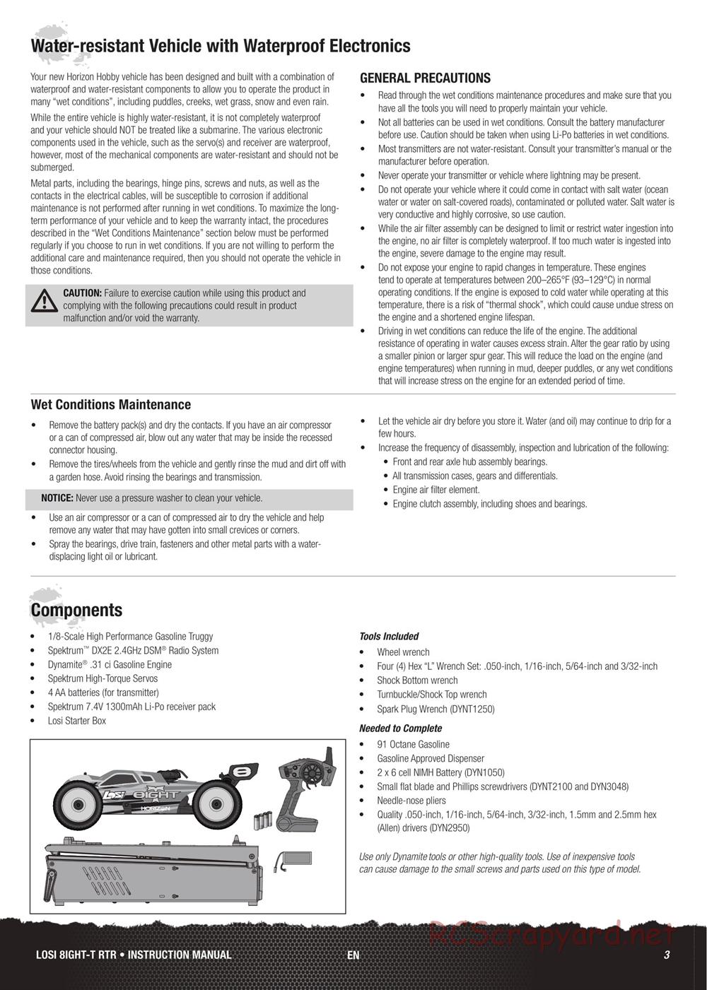 Team Losi - 8ight-T 3.0 Race - Manual - Page 3