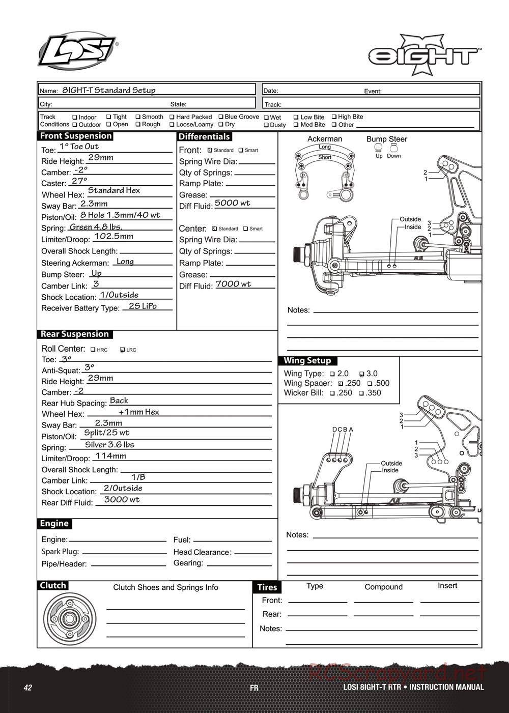 Team Losi - 8ight-T 3.0 Race - Manual - Page 16