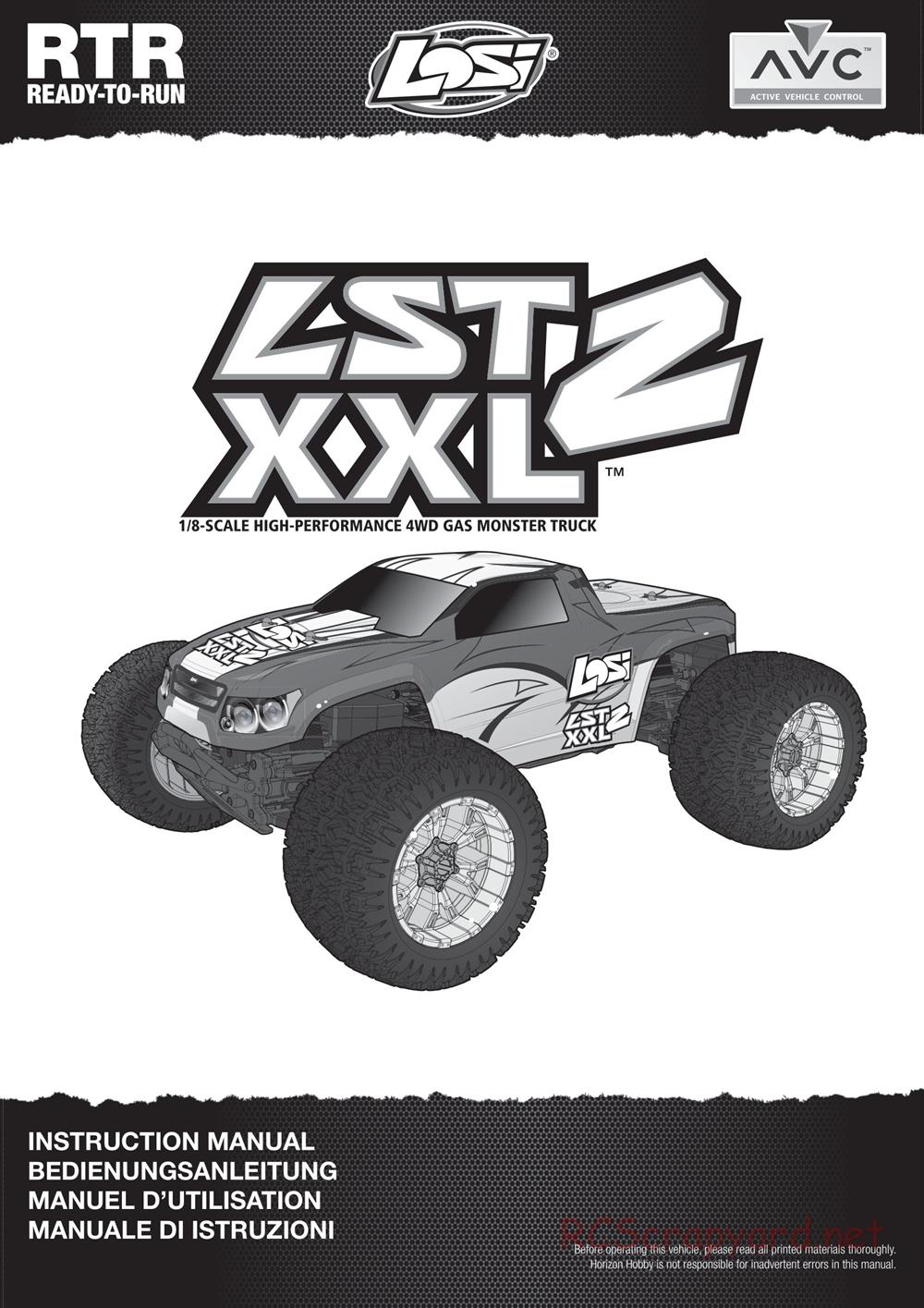 Team Losi - LST XXL-2 - Manual - Page 1