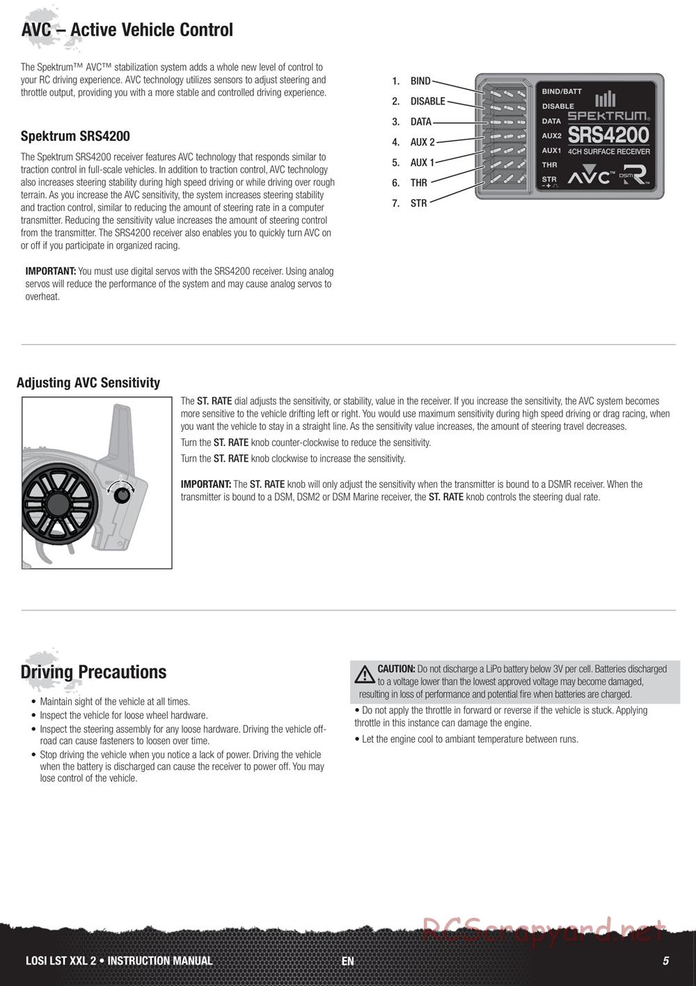 Team Losi - LST XXL-2 - Manual - Page 5