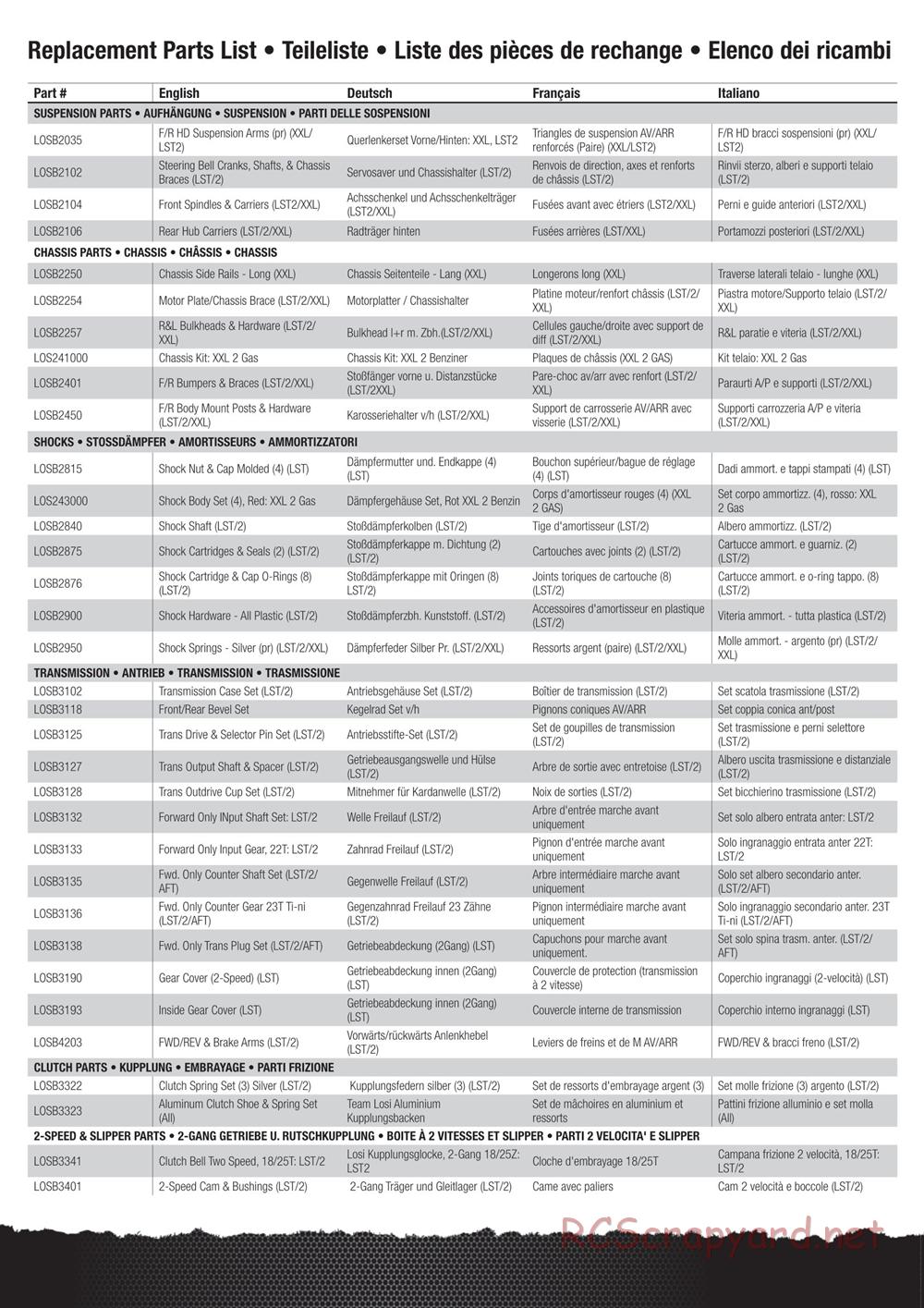 Team Losi - LST XXL-2 - Manual - Page 17