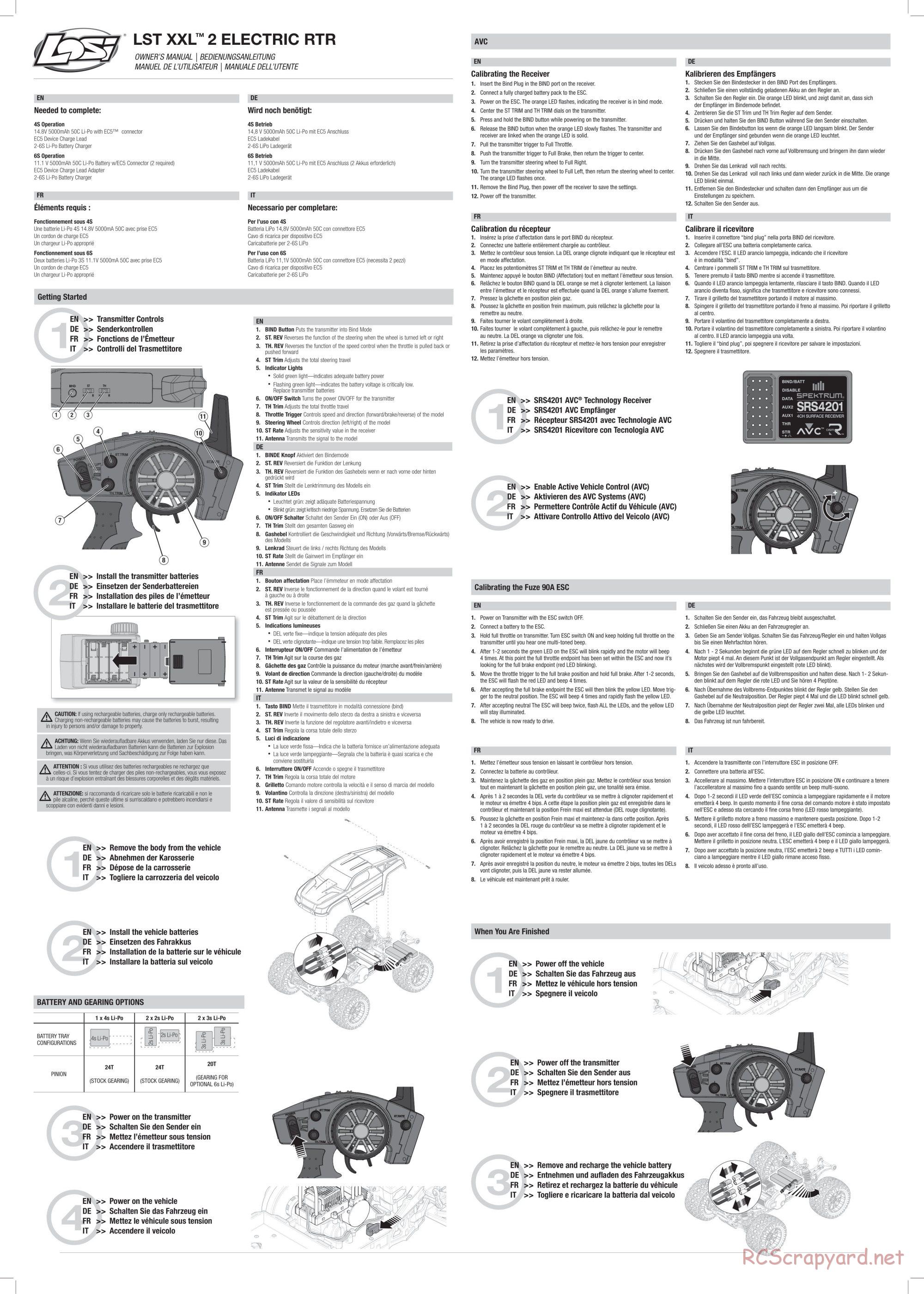 Team Losi - LST XXL2-E - Manual - Page 2