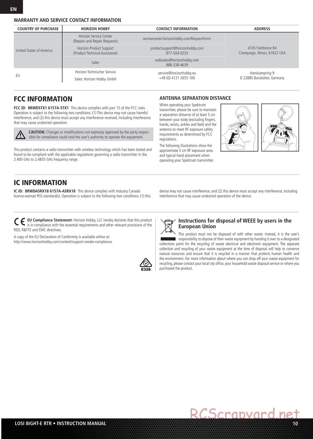 Team Losi - 8ight-E - Manual - Page 10