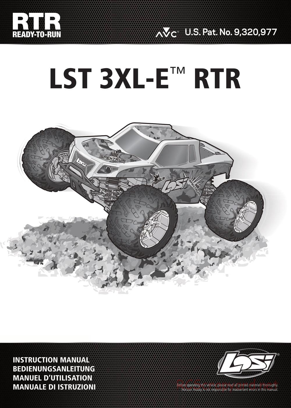 Team Losi - LST 3XL-E - Manual - Page 1