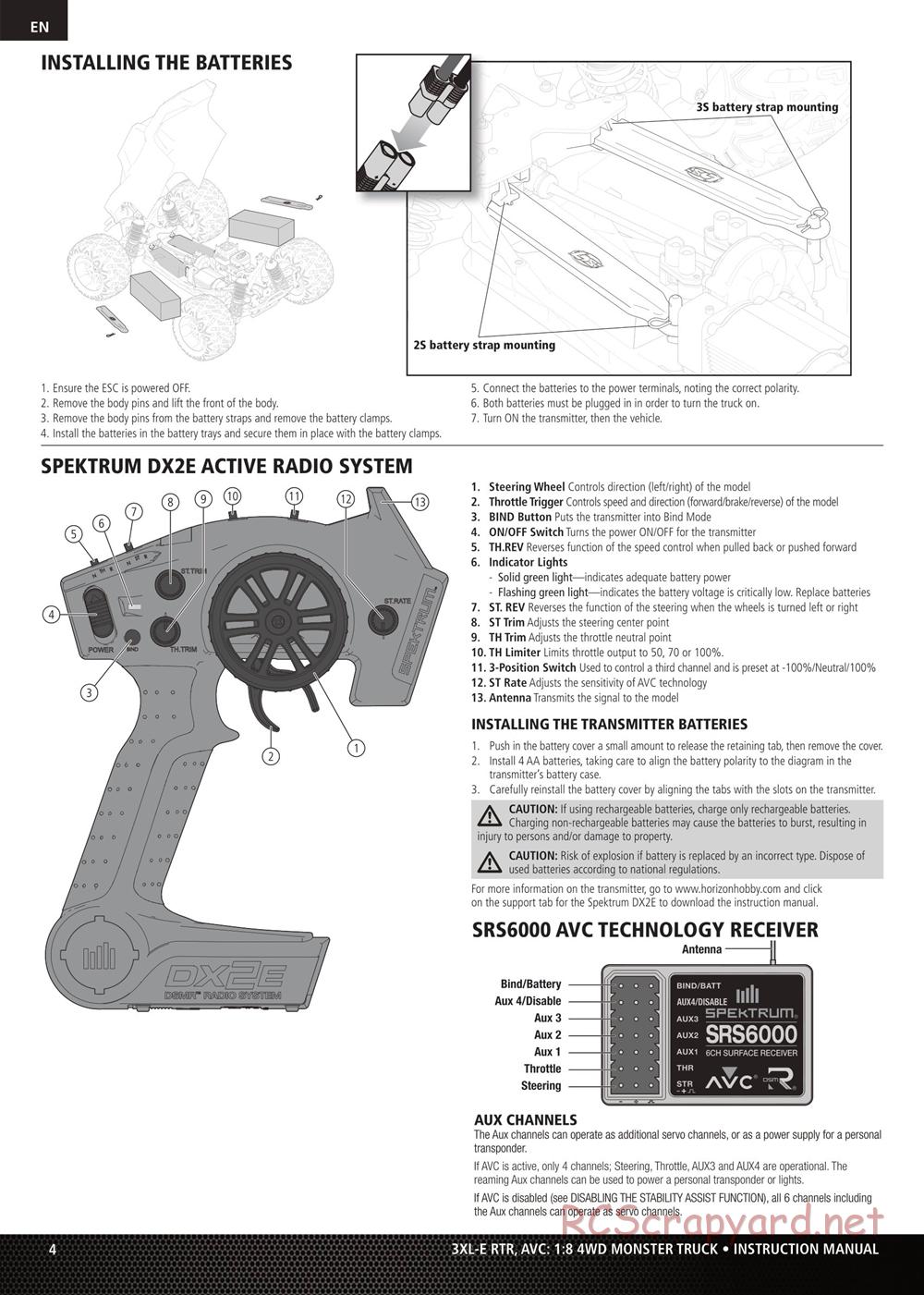 Team Losi - LST 3XL-E - Manual - Page 4