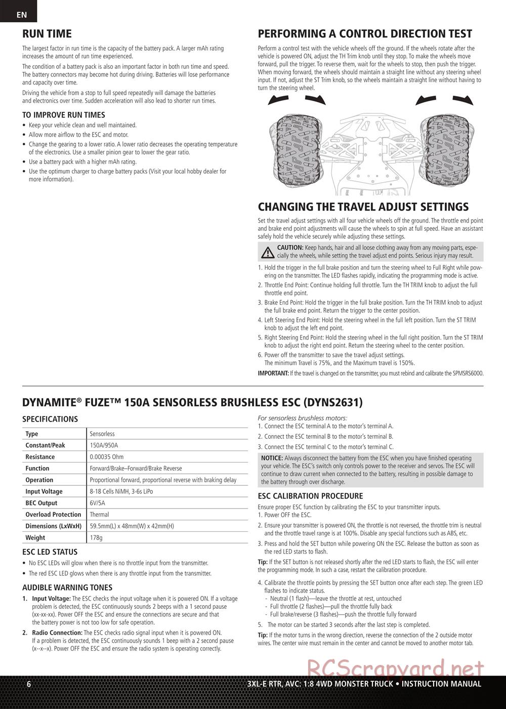 Team Losi - LST 3XL-E - Manual - Page 6