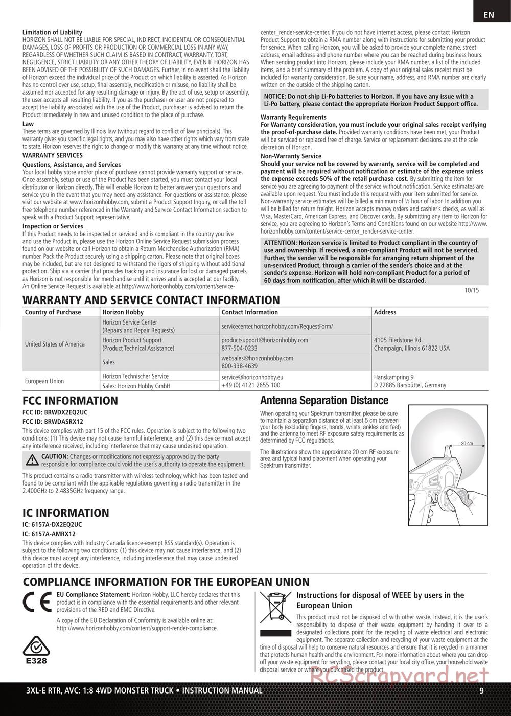 Team Losi - LST 3XL-E - Manual - Page 9