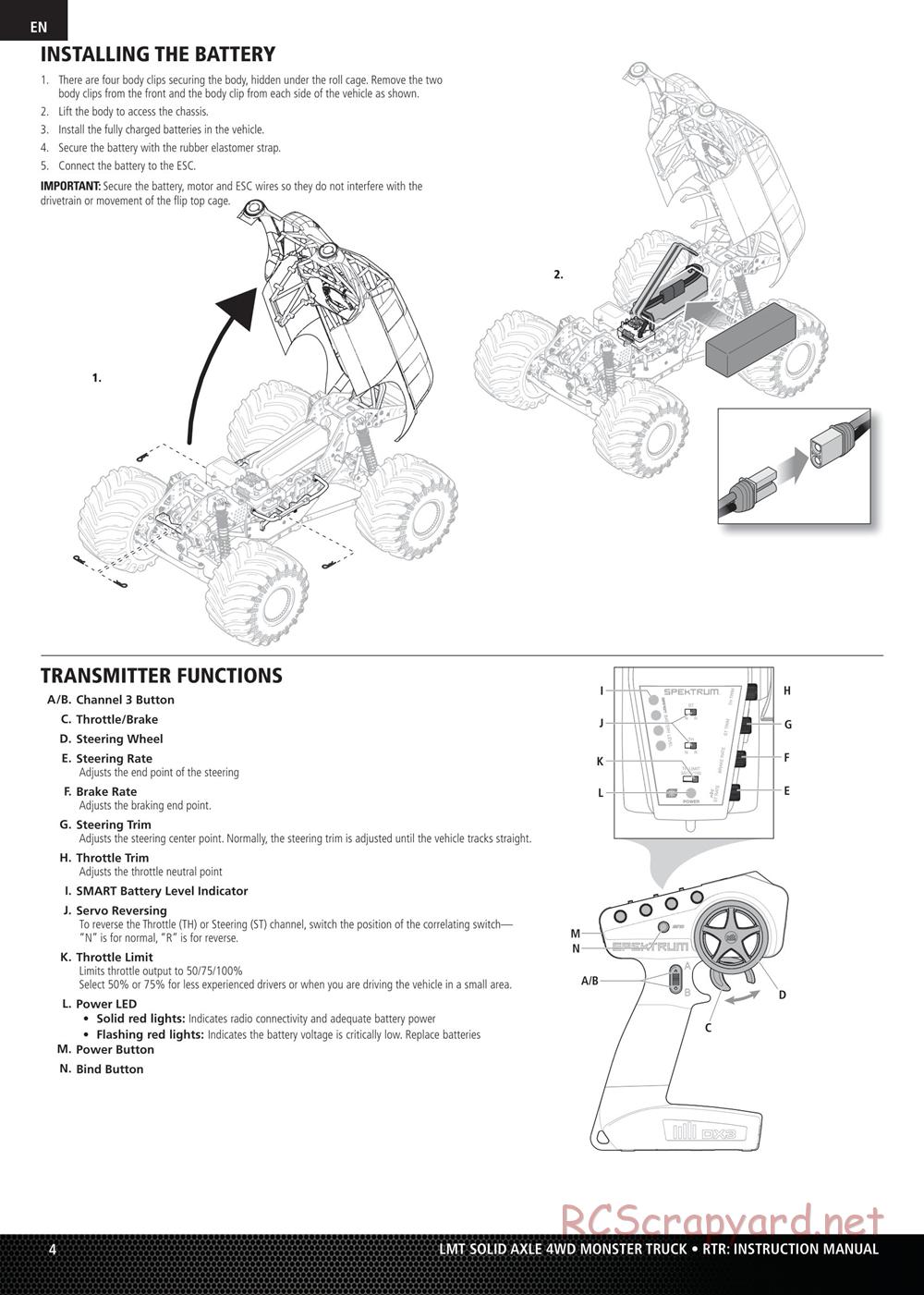 Team Losi - LMT Solid Axle Roller - Manual - Page 4