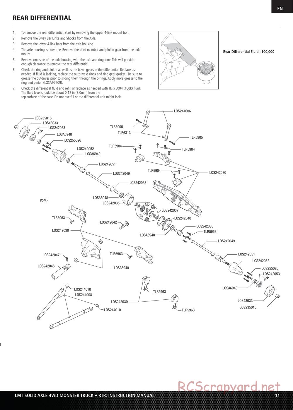 Team Losi - LMT Solid Axle Roller - Manual - Page 11