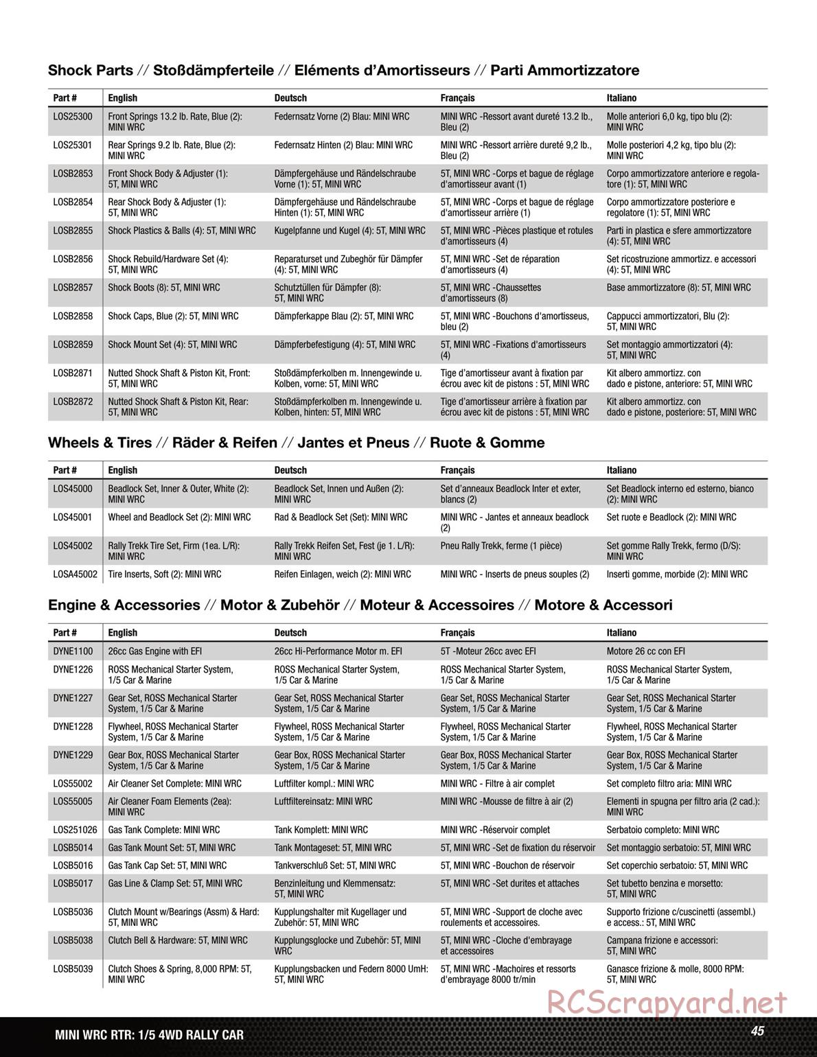 Team Losi - 5ive Mini WRC - Manual - Page 9